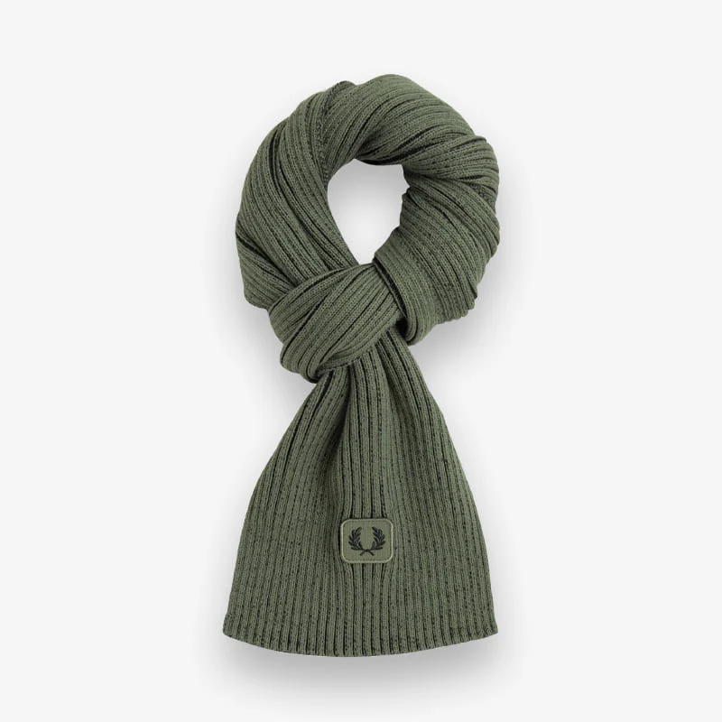 Cachecol Fred Perry Cotton Ribbed Scarf
